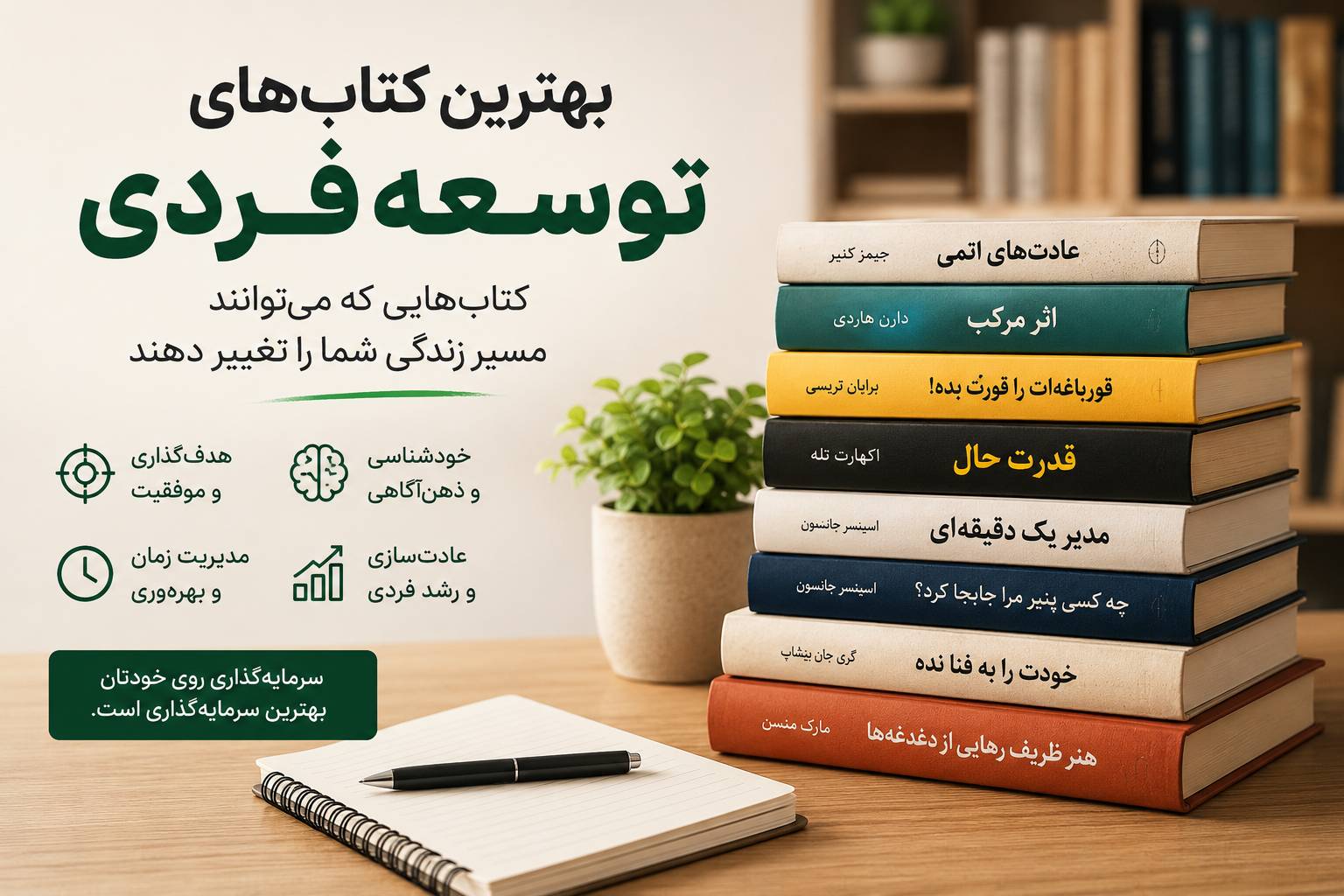 بهترین کتابهای توسعه فردی ۲۰۲۶